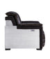Misezon - Power Motion Recliner - Dark Top Grain Brown Leather & Aluminum