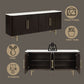 Clayten - Server - White Natural Marble Top & Espresso