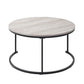 Forma - 4 Piece Occasional Set (1 Coffee, 1 Large End Table & 1 Stool, 1 Small End Table) - Black / White / Gray