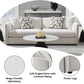 Yolanda - Sofa With 4 Pillows - Beige Chenille