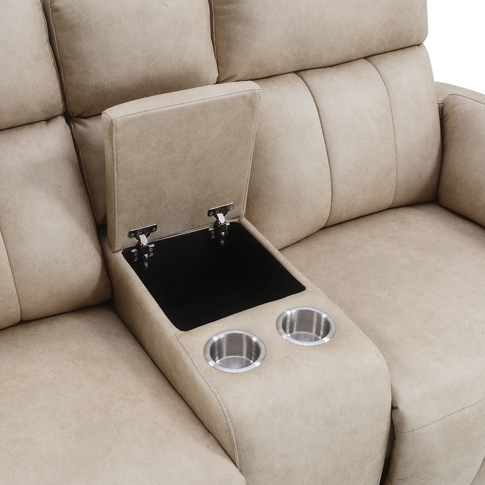 Elison - Motion Loveseat With Console & Storage