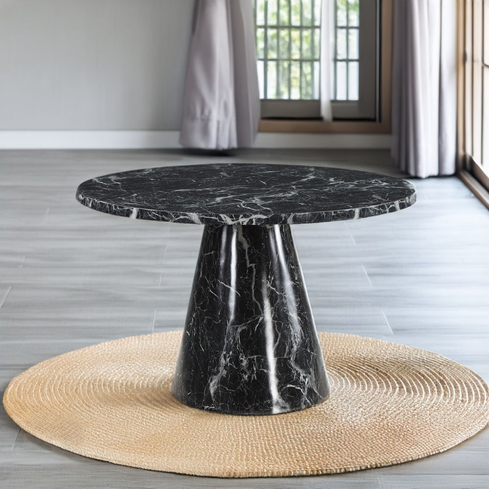 Hollis - Dining Table With Engineered Stone Top - Engineered Stone