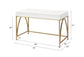 Lightmane - Writing Desk (Same Ac00900) - White High Gloss & Gold