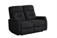 9107 Black Performance-Fabric Manual Reclining Loveseat