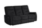 9107 Black Performance-Fabric Manual Reclining Sofa