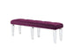 Varian - Bench - Burgundy Velvet & Mirrored