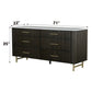 Clayten - Dresser - Marble Top & Espresso
