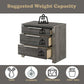 Jehoram - 3 Drawer Nightstand For Bedroom