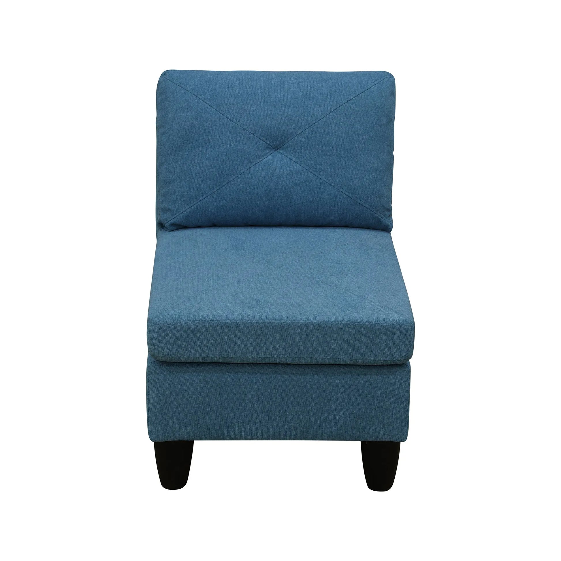 Ainehome Lake Blue Calico 4-Piece Modular Sofa Set