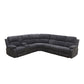 Ainehome Grandview 5-Seat Reclining Sectional Sofa in Dark Grey Corduroy