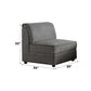 Bois - Modular Armless Chair - Gray Velvet