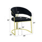 Fallon - Side Chair - Black Velvet & Mirrored Gold