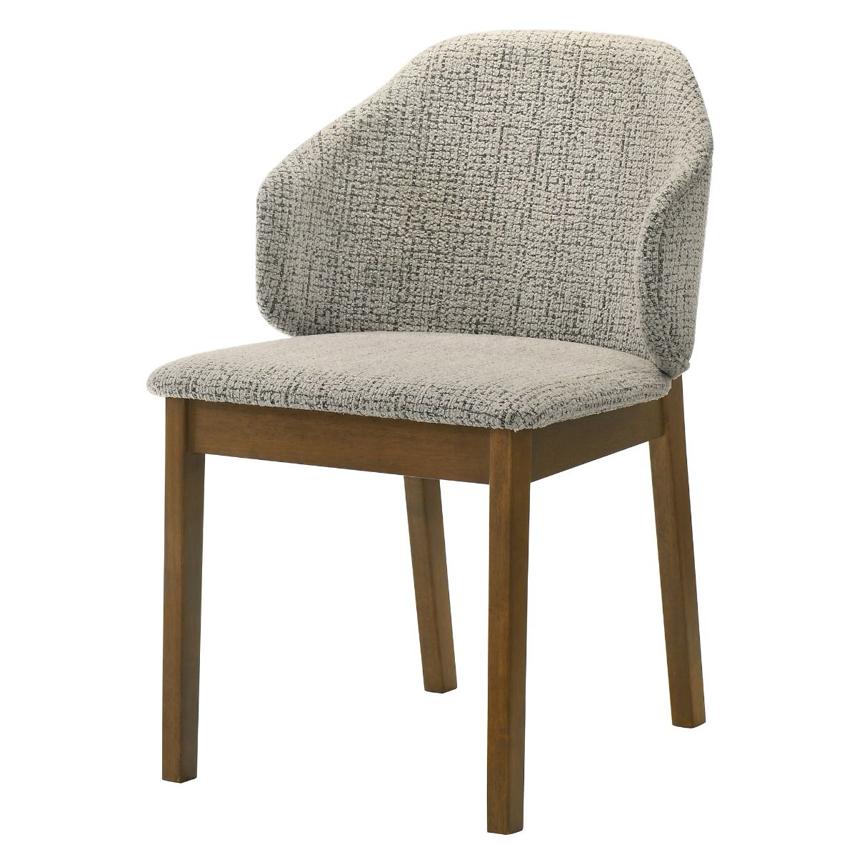 Oleia - Side Chair (Set of 2) - Chenille & Walnut