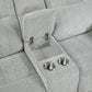 Chablis - Reclining Console Loveseat - Mist Gray