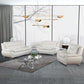 Ainehome Solid Color Faux Leather 3-Piece Living Room Sofa Set with Elegant Design