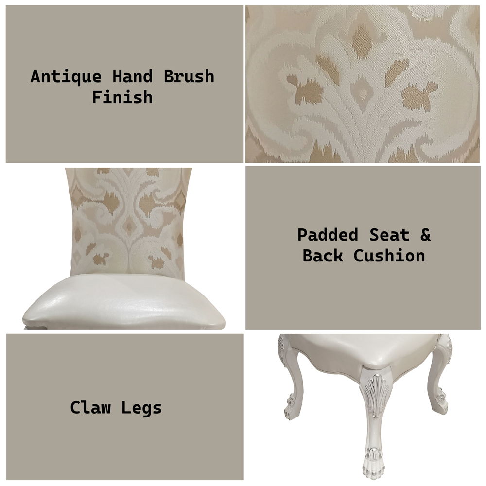 Dresden - Side Chair (Set of 2) - Fabric & Bone White