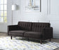 Qinven - Adjustable Sofa - Dark Brown Velvet