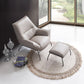 Jabel - Accent Chair & Ottoman - Khaki Top Grain Leather