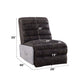 Okzuil - Power Motion Recliner - Two Tone Gray Top Grain Leather & Aluminum