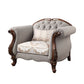 Miyeon - Chair With Pillow - Fabric & Cherry