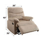Arcadia - Motion Recliner - Beige Woven Fabric