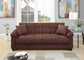 Chocolate Adjustable Sofa with Hidden Storage and USB Ports