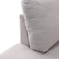 97" Wide Grey White Flannelette L-Shaped Living Room Sofa Set — image 5