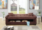Chocolate Adjustable Sofa with Hidden Storage and USB Ports