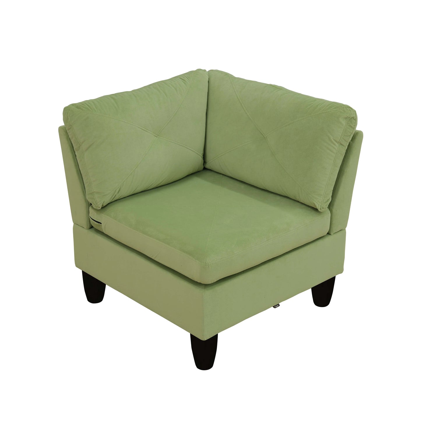 Ainehome Apple Green Flannel 4-Piece Modular Sofa Set