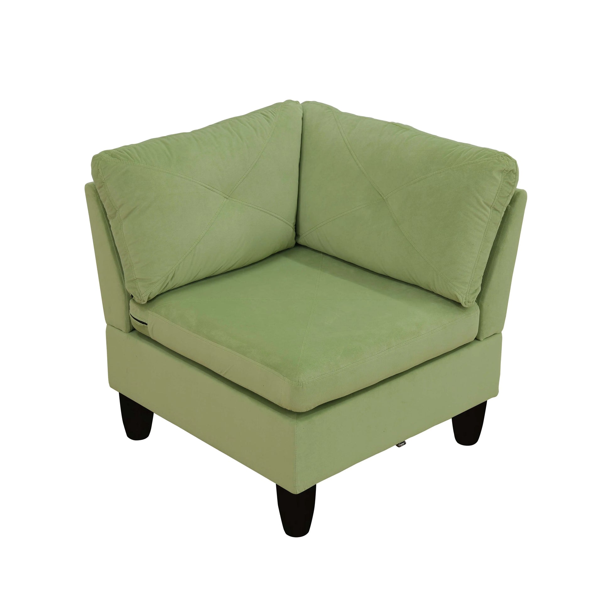 Ainehome Apple Green Flannel 4-Piece Modular Sofa Set