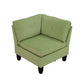 Ainehome Apple Green Flannel 4-Piece Modular Sofa Set