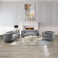 Millephri - Loveseat - Gray Velvet