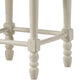 Tasnim - Counter Height Stool (Set of 2) - Tan Fabric & Antique White