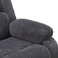 Ainehome Grandview 5-Seat Reclining Sectional Sofa in Dark Grey Corduroy