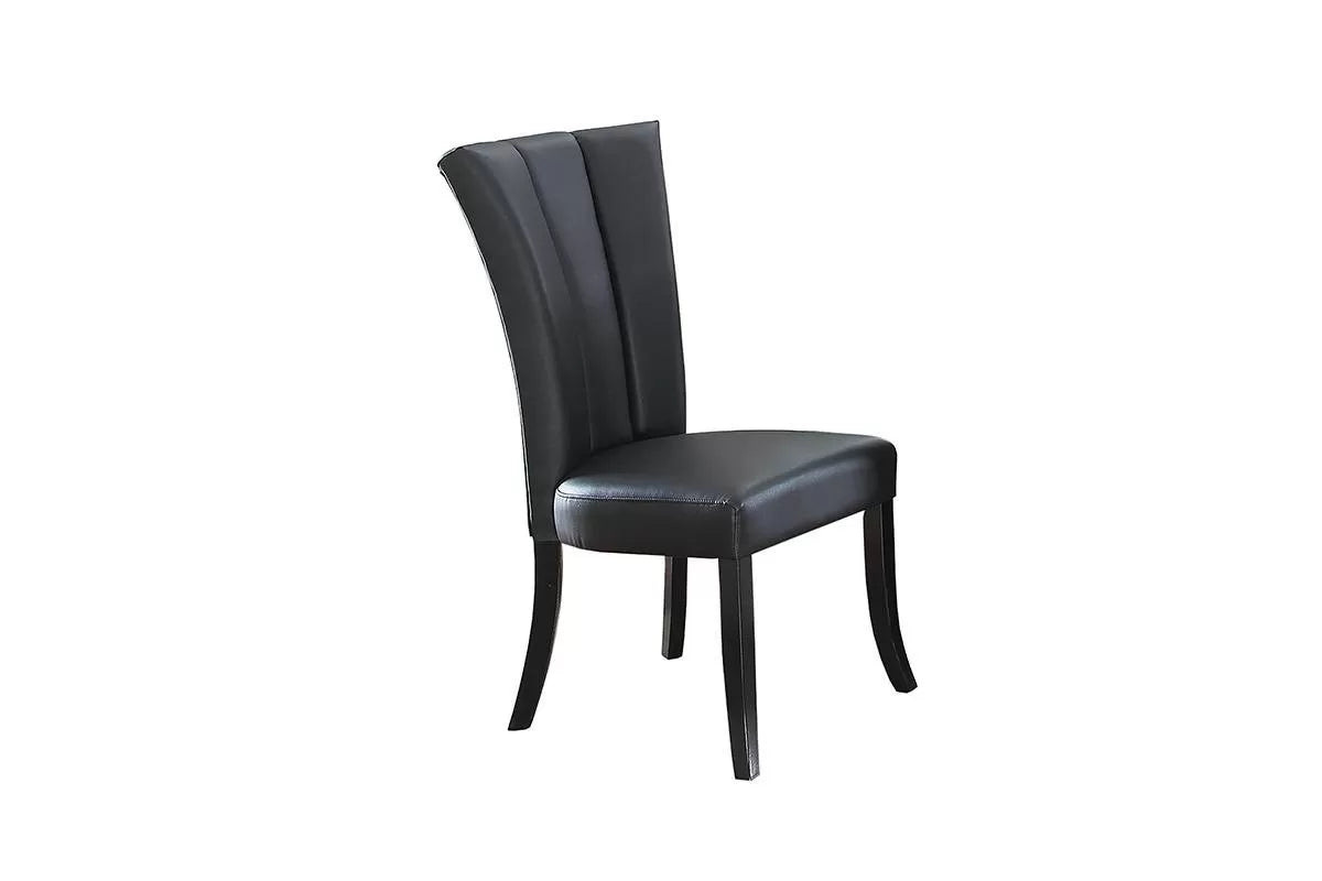White Glass-Top Dining Group with Two Chair Styles