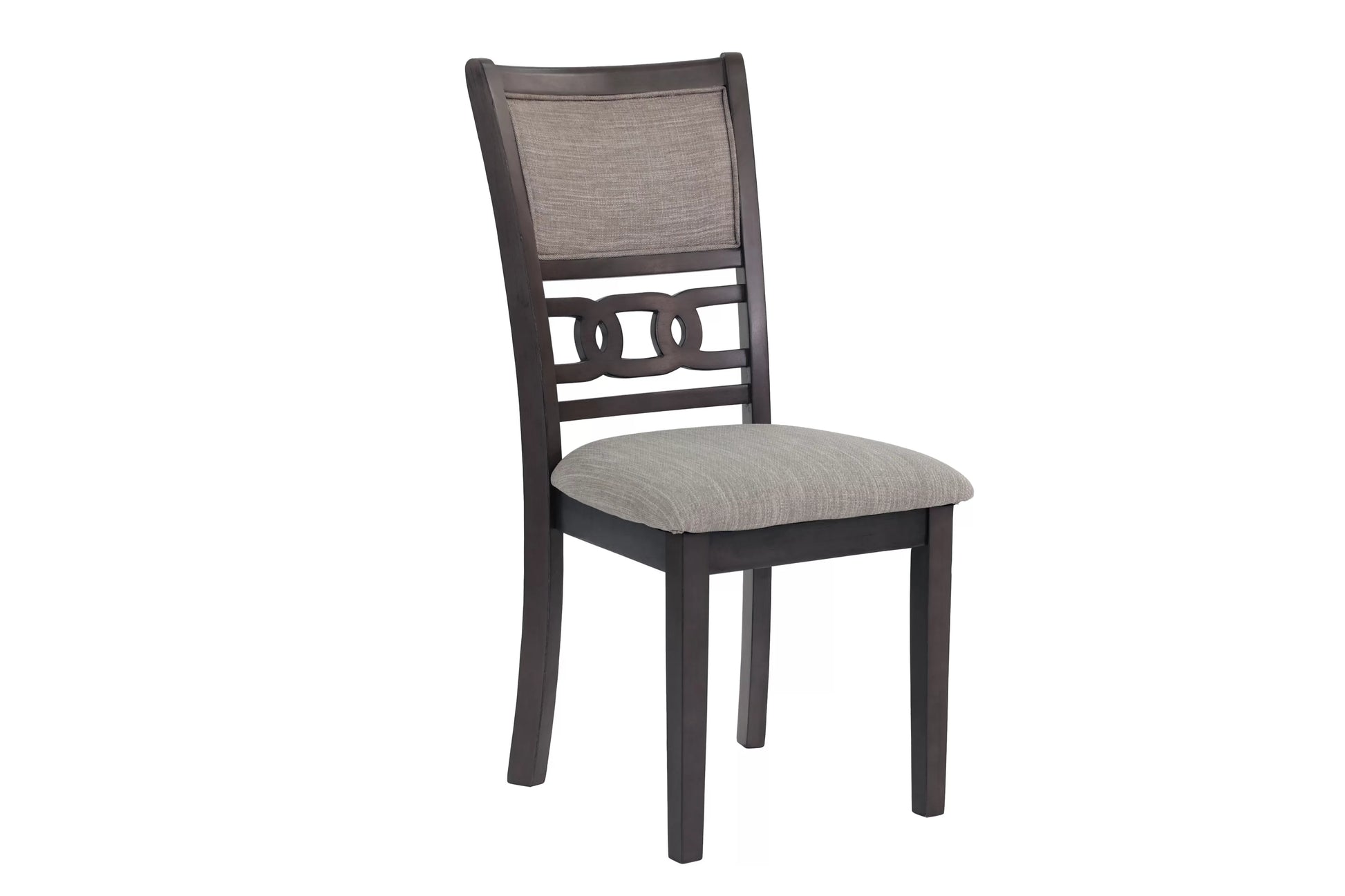 Gray Round Dining Group with Circle-Back Chairs