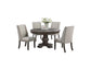 Double-Pedestal Dining Group with Nailhead Chairs