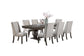 Double-Pedestal Dining Group with Nailhead Chairs