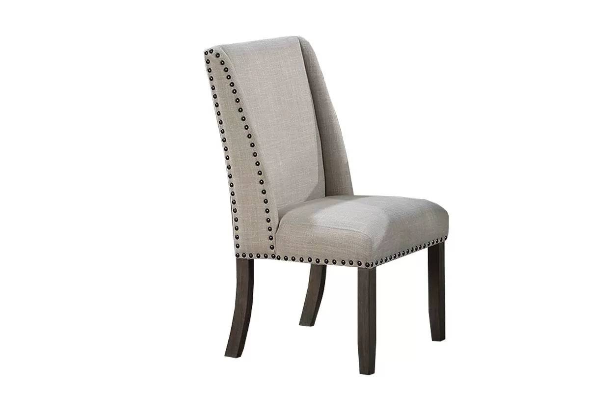 Double-Pedestal Dining Group with Nailhead Chairs