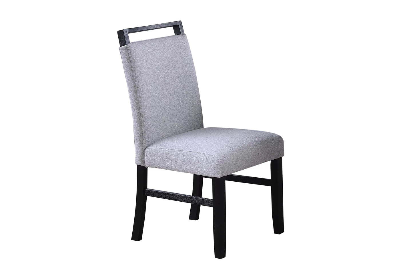 Charcoal Faux-Marble Dining Group with Upholstered Chairs and Bench