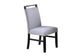 Charcoal Faux-Marble Dining Group with Upholstered Chairs and Bench