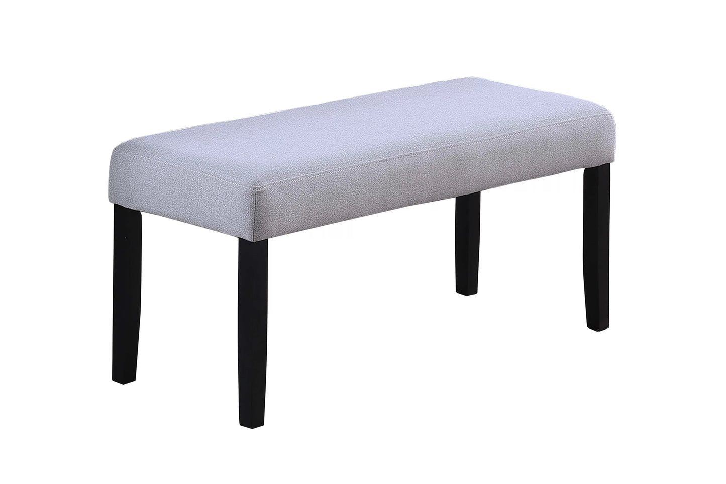 Charcoal Faux-Marble Dining Group with Upholstered Chairs and Bench