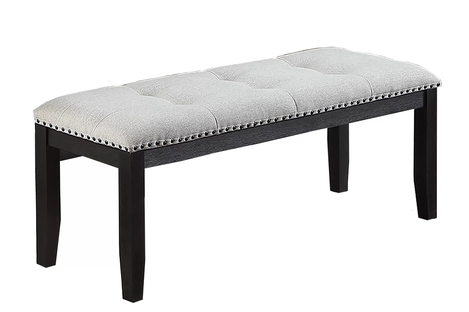 Antique Black Faux-Marble Dining Group with Bench — F1959