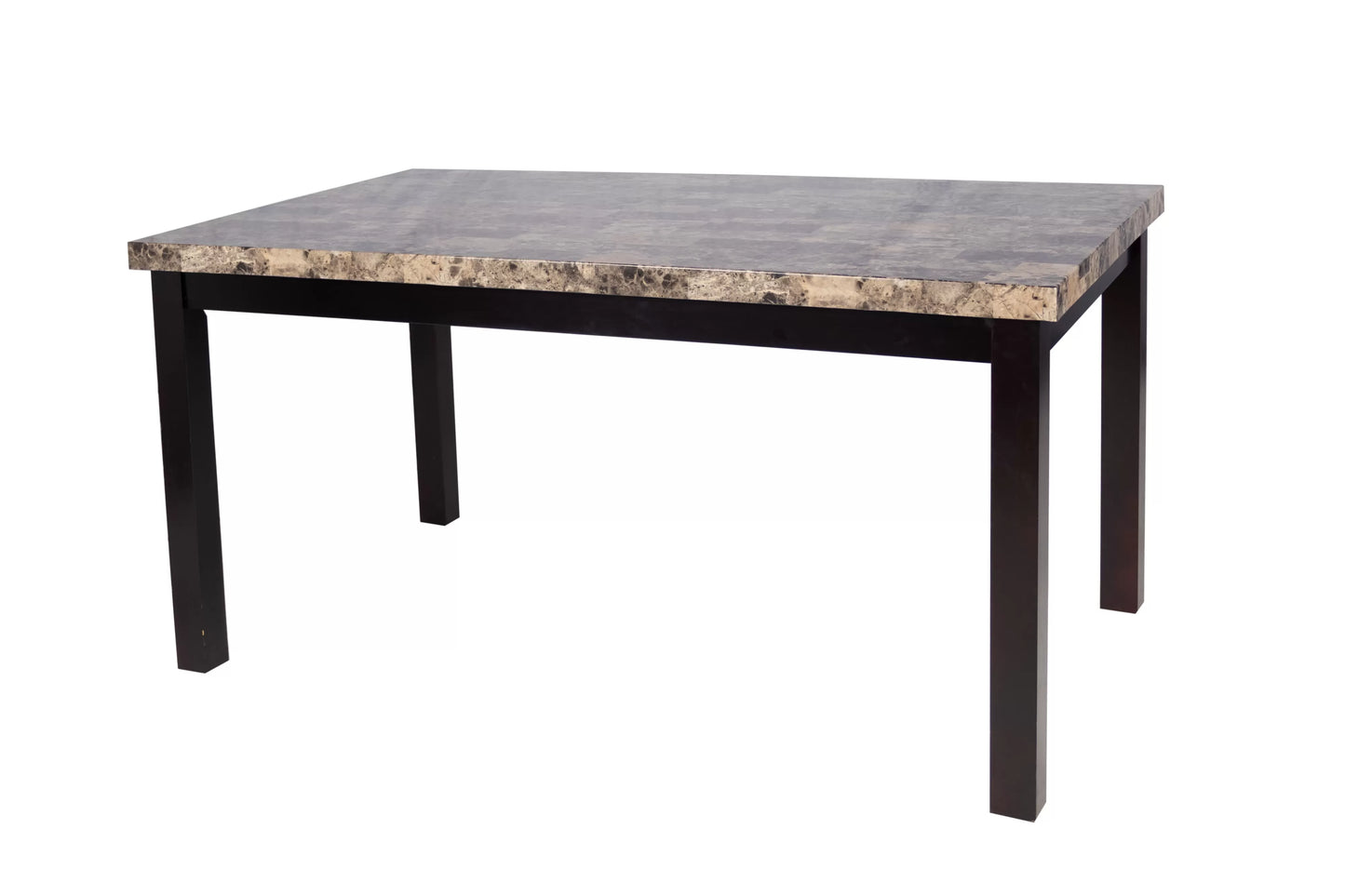 Faux Marble Dining Group with Tufted Chairs