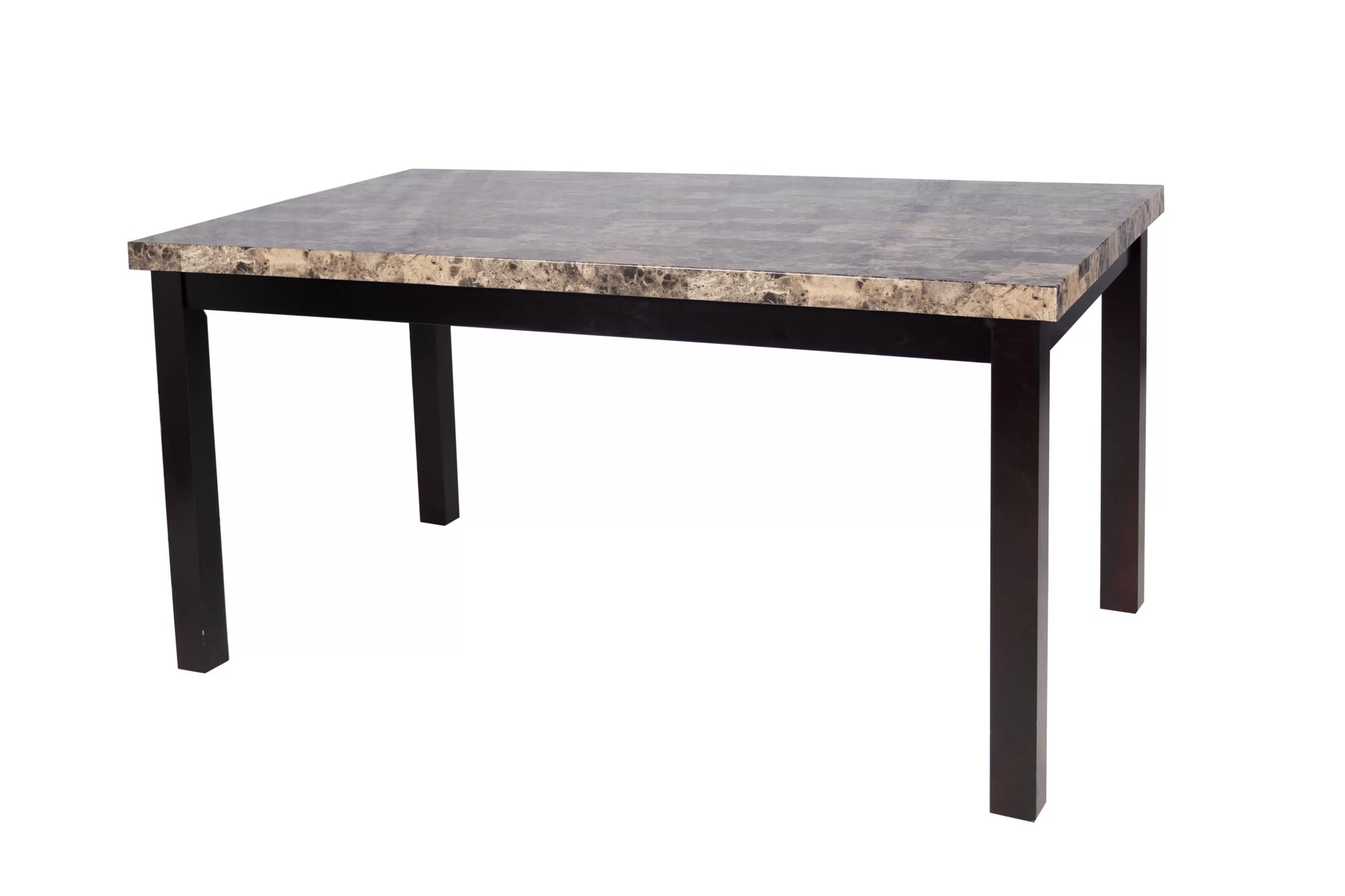 Faux Marble Dining Group with Tufted Chairs