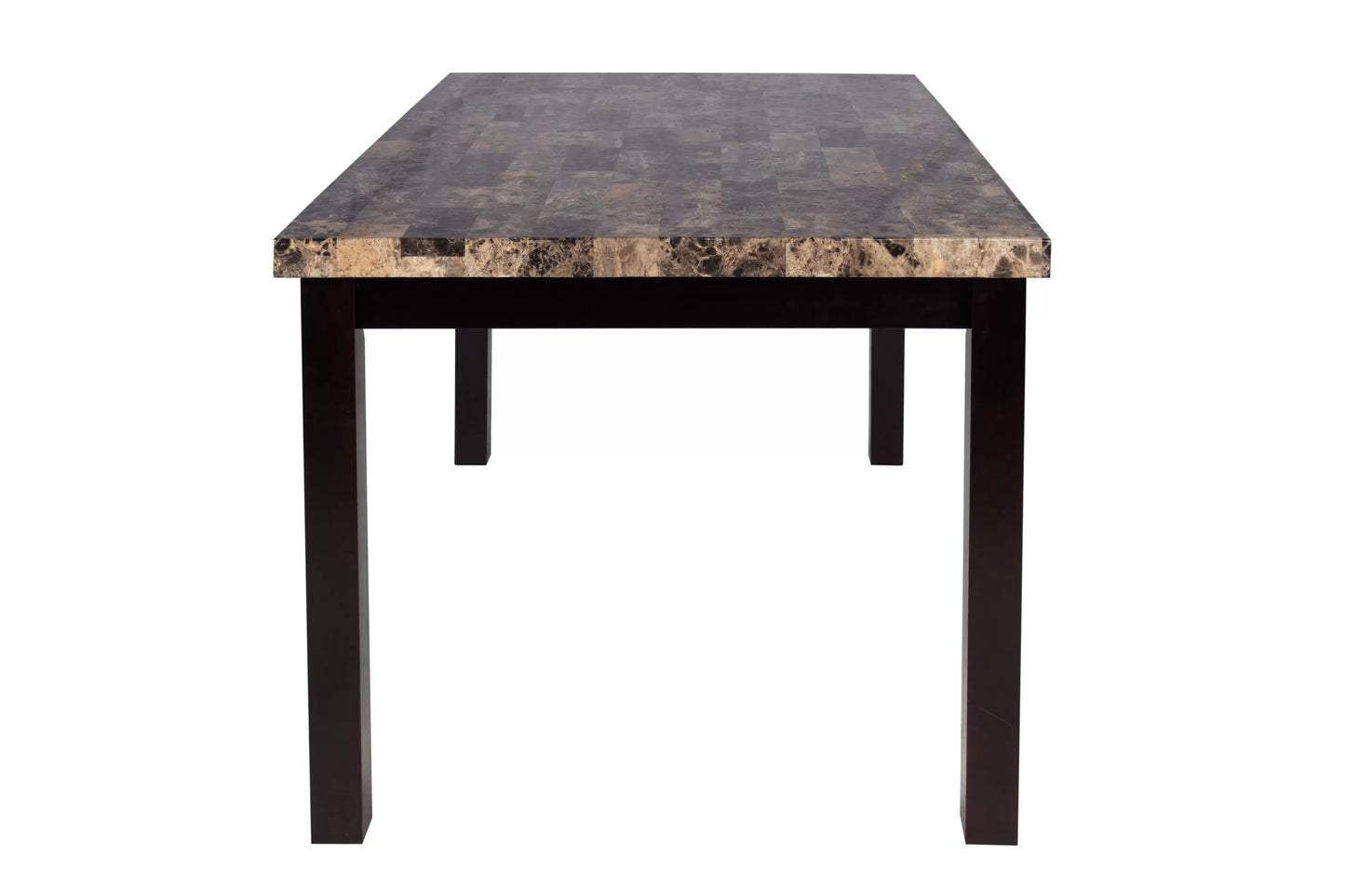 Faux Marble Dining Group with Tufted Chairs