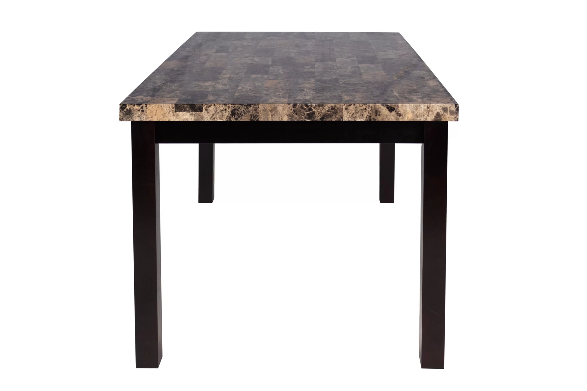 Faux Marble Dining Group with Tufted Chairs