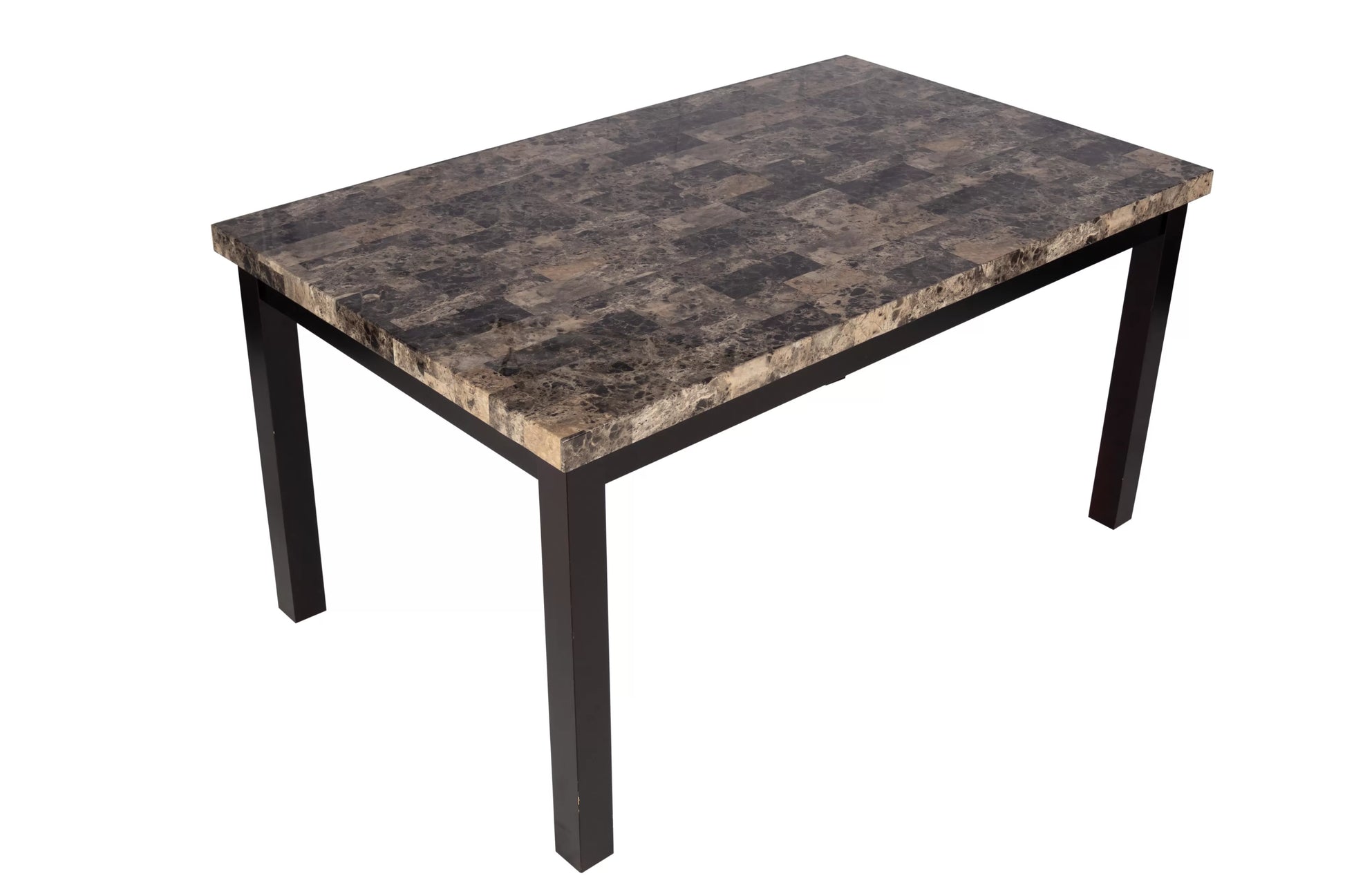 Faux Marble Dining Group with Tufted Chairs