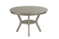 Silver Round Dining Group with Tufted Chairs