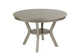 Silver Round Dining Group with Tufted Chairs